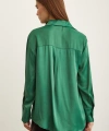 Saten Gömlek Benetton Yeşili