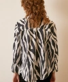 Zebra Desen Modal Gömlek Zebra Desen/Siyah