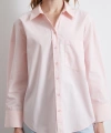 Oversize Pamuklu Gömlek Pembe