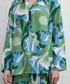 Desenli Viskon Gömlek Yeşil