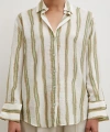 Bambu Çizgili Gömlek Yeşil