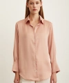 Basic Saten Gömlek Pudra