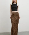 Leopar Desenli Verev Etek Kahve