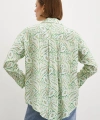 Şal Desen Modal Gömlek Yeşil