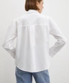 Yaka İncili Poplin Gömlek Beyaz