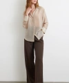 İnce Modal Gömlek Bej