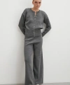 Çıtçıtlı Pantolonlu Triko Takım Antirasit