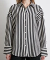 Çizgili T Kol Gömlek Siyah
