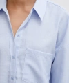 Robalı Klasik Gömlek Buz Mavisi