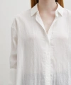 Çift İğneli Fakir Kol Gömlek Beyaz