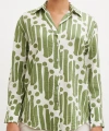 Modern Desen Modal Gömlek Yeşil