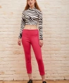 Fermuarlı Tayt Pantolon Fuşya
