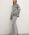 Etekli Madonna Yaka Takım Gri