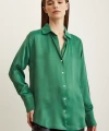 Saten Gömlek Benetton Yeşili