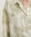 Desenli Oversize Gömlek Yeşil