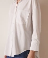 Tek Cepli Pamuklu Gömlek Beyaz