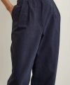 Önü Çift Pileli Pantolon Lacivert