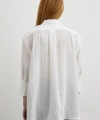 Çift İğneli Fakir Kol Gömlek Beyaz