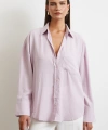 Cepli Çizgili Gömlek Lila