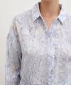 Damla Desenli Gömlek Mavi