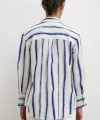 Bambu Çizgili Gömlek Lacivert