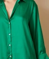 Basic Saten Gömlek Yeşil