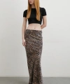 Leopar Desenli Verev Etek Bej