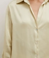 Basic Saten Gömlek Bej
