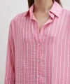 Çizgi Desenli Gömlek Pembe