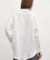 Dokulu Çizgili Gömlek Krem