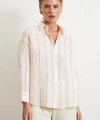 Çizgili Modal Gömlek Pembe
