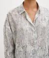 Damla Desenli Gömlek Gri