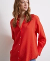 Basic Viskon Gömlek Kırmızı