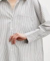 Çizgili Gömlek Ekru