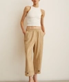Lastikli Salaş Pantolon Bej