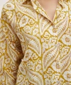 Şal Desen Modal Gömlek Sarı