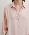 Floş Basic Saten Gömlek Bej