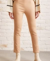 Fermuarlı Tayt Pantolon Bej