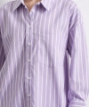 Lila Çizgili Gömlek Lila