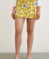 Desenli Şort Etek Sarı