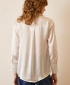Basic Saten Gömlek Kırık Beyaz