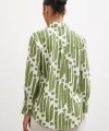 Modern Desen Modal Gömlek Yeşil