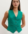 Düğmeli Yelek Yeşil
