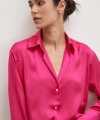 Basic Saten Gömlek Fuşya