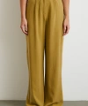 Keten Palazzo Pantolon Olive