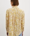 Şal Desen Modal Gömlek Sarı