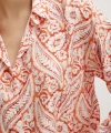 Şal Desen Modal Gömlek Turuncu