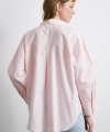 Oversize Pamuklu Gömlek Pembe