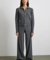 Çift Fermuarlı Hırka Takım Gri