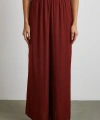 Beli Lastikli Dökümlü Geniş Paça Pantolon Kahve
